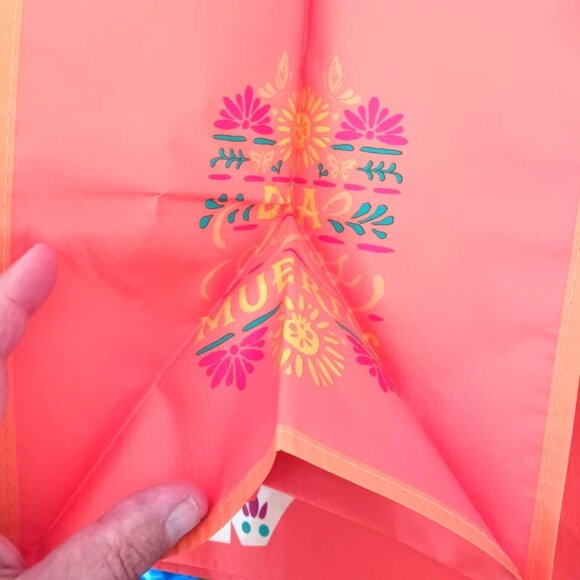 Dia de Los Muertos - Lot Of 4 Sugar Skull Reusable Halloween Large Bags New - Picture 4 of 6